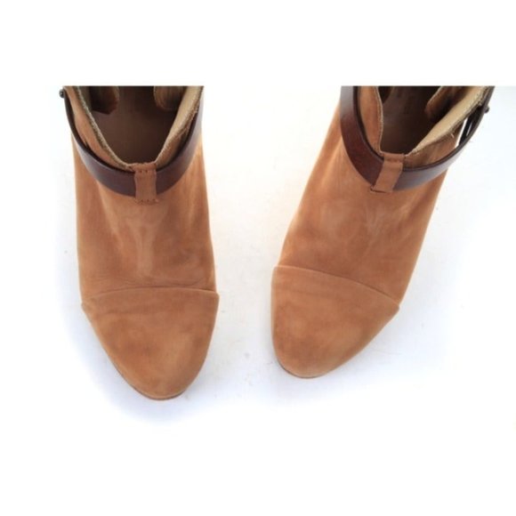rag and bone harrow booties leather tan womens shoes ankle boots 37.5 us 7.5 - Picture 2 of 11